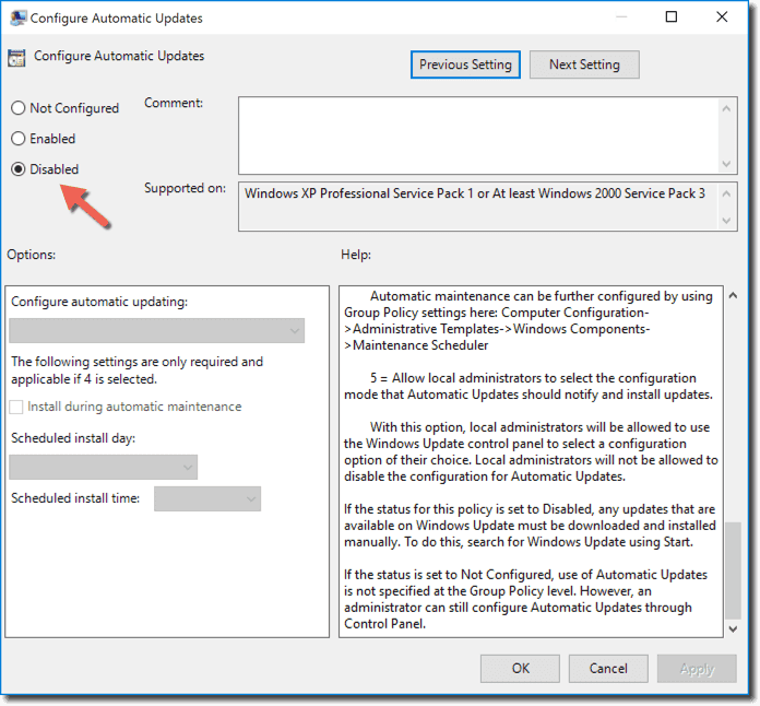 Disable Windows Update Gpo Registry Edit