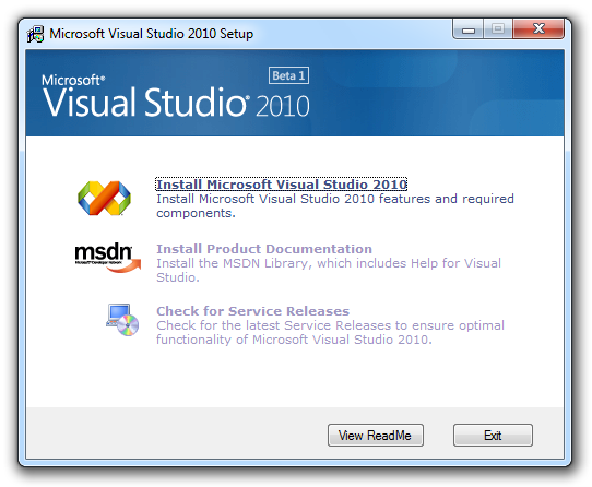 Installation Of Visual Studio 2005 On Windows 7